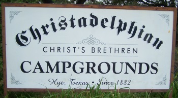 Sign at entrance